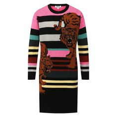 Платье из смеси шерсти и хлопка Kenzo