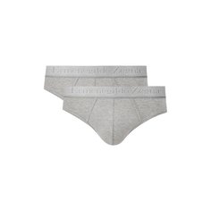 Комплект из двух хлопковых брифов с широкой резинкой Ermenegildo Zegna