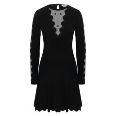 Платье из смеси вискозы и шелка Alexander McQueen