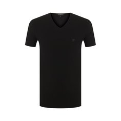 Хлопковая футболка с V-образным вырезом Ermenegildo Zegna