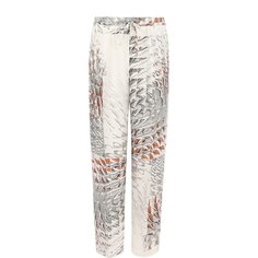 Укороченные шелковые брюки с эластичным поясом Kiton