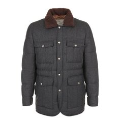 Пуховик из смеси шерсти и кашемира Brunello Cucinelli