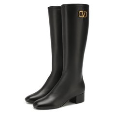 Кожаные сапоги Valentino Garavani VLOGO Valentino