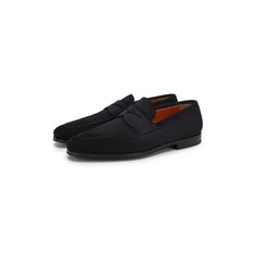 Замшевые пенни-лоферы Santoni