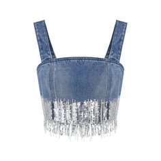 Джинсовый топ Balmain