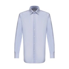 Рубашка из смеси хлопка и льна Brioni