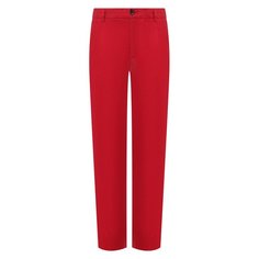 Брюки из смеси льна и хлопка Giorgio Armani