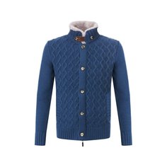 Кашемировый кардиган с меховой отделкой Svevo