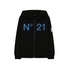 Хлопковая толстовка с капюшоном No. 21