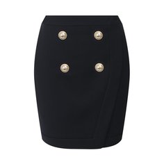 Юбка из смеси вискозы и шерсти Balmain