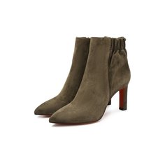 Замшевые ботильоны Santoni