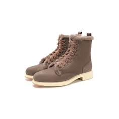 Замшевые ботинки Santoni