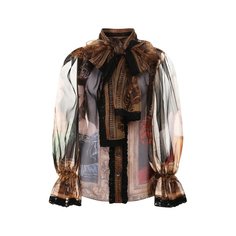 Блузка из смеси шелка и хлопка Dolce & Gabbana