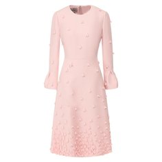 Платье из смеси шерсти и шелка  Valentino