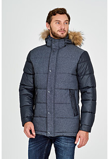 Короткая утепленная куртка с отделкой мехом енота Urban Fashion for men