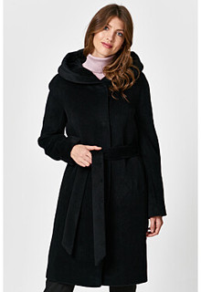 Шерстяное пальто с капюшоном Elema