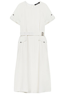 Белое платье с короткими рукавами La Reine Blanche