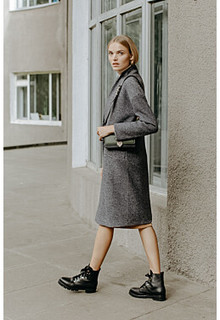 Пальто с вязаным шарфом Acasta