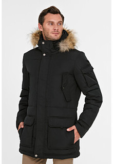 куртка на искусственном пуху с отделкой мехом енота Jorg Weber