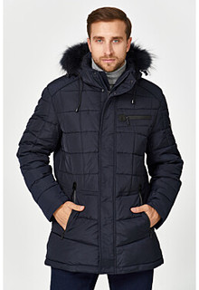 Утепленная куртка с отделкой мехом енота Urban Fashion for men