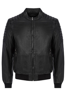 Кожаная куртка с отделкой трикотажем Urban Fashion for men