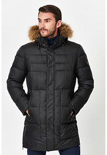 Утепленная куртка с отделкой мехом енота Urban Fashion for men