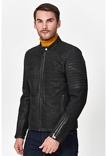 Утепленная кожаная куртка Urban Fashion for men