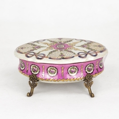 Шкатулка фарфоровая с бронзой 18х11х7см Wah luen handicraft