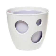 Горшок Керам каменный цветок дуэт ВК белый/лавандовый 15 см