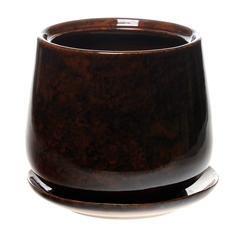 Горшок для цветов декоративный Гончар скарлет №2 коричневый 19х22 см