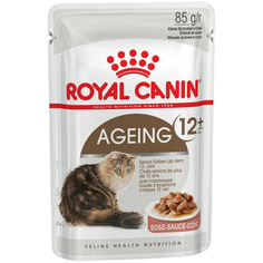 Корм для кошек ROYAL CANIN Ageing +12, для кошек старше 12 лет, измельченные кусочки в соусе, 85г