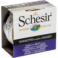 Корм для кошек SCHESIR Тунец и филе говядины 85г