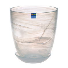 Горшок с поддоном Нзсс №4 бел. D15.5 шифон