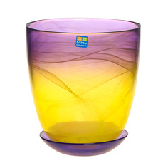 Горшок с поддоном Нзсс жел.фиол.d15. Органза