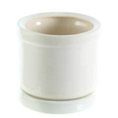 Горшок для цветов Элитная керамика цилиндр белый d14.5см