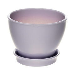 Горшок с поддоном керамический для цветов Керам Ксения глянец лаванда 9см