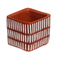 Кашпо La palme скандинавия м рельеф белый 15 см