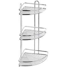 Полка для ванной и кухни FORA Floria угловая тройная