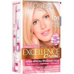 Краска для волос LOreal Excellence Creme 01 суперосветляющий русый натуральный Loréal Paris