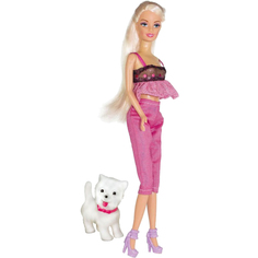 Кукла ToysLab Ася Прогулка с собачкой Блондинка 35059