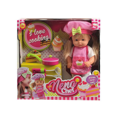 Кукла шеф-повар 36см Bambolina baby nena BD387