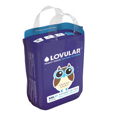 Трусики-подгузники Lovular Night XXL 15-25 кг 17 шт