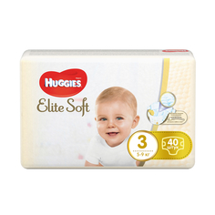 Подгузники Huggies Elite Soft 3 (5-9 кг) 40 шт