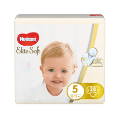 Подгузники Huggies Elite Soft 5 (12-22 кг) 28 шт