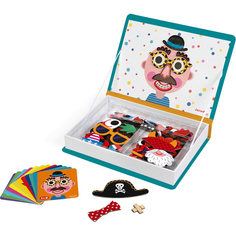 Игровой набор Janod Магнитная книга Смешные мальчишки