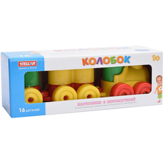 Конструктор Stellar Колобок Паровозик с погремушкой 16 дет 03013 Стеллар