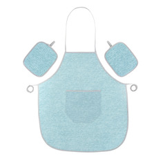 Набор Olibo blue: фартук + 2 прихватки