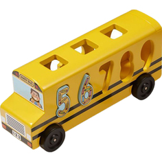 Игровой набор Melissa&Doug Деревянный автобус сортировщик-цифры