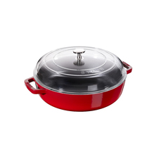 Сотейник Staub со стеклянной крышкой 24 см (вишневый)