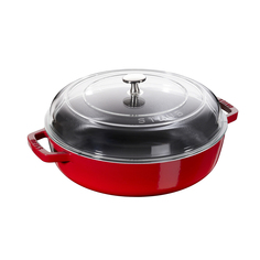 Сотейник Staub со стеклянной крышкой 28 см (вишневый)